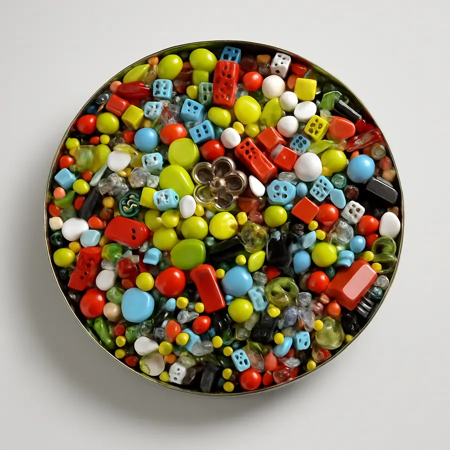 korálky skleněné - větší (3 až 10mm) 500g
