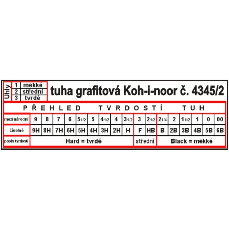 tuha grafitová černá měkká č. 2, prům. 5,6 mm
