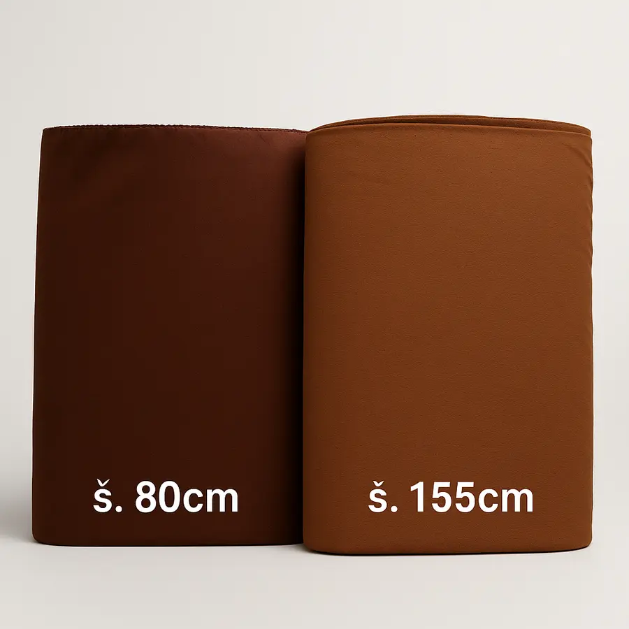 TEXTIL - metráž praporovina bavlna 2.JAK. hnědá tmavá, 80cm
