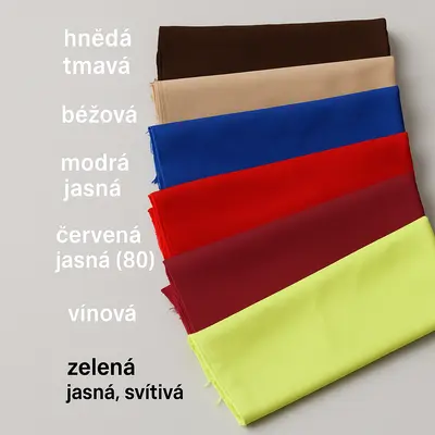 Náhled TEXTIL - metráž praporovina bavlna  - různé barvy a jakosti PŘEHLED