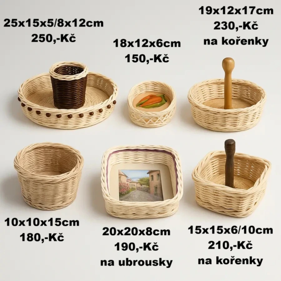košíky z pedigu