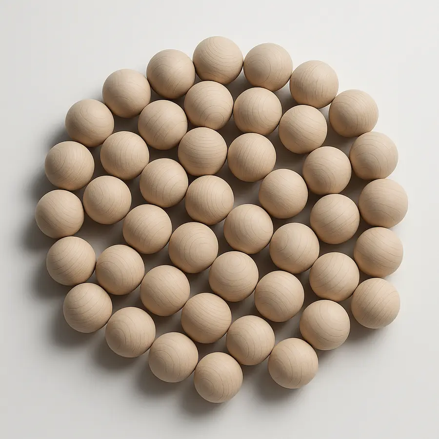 koule dřevěné, přírodní buk,  prům. 25 mm / 50ks