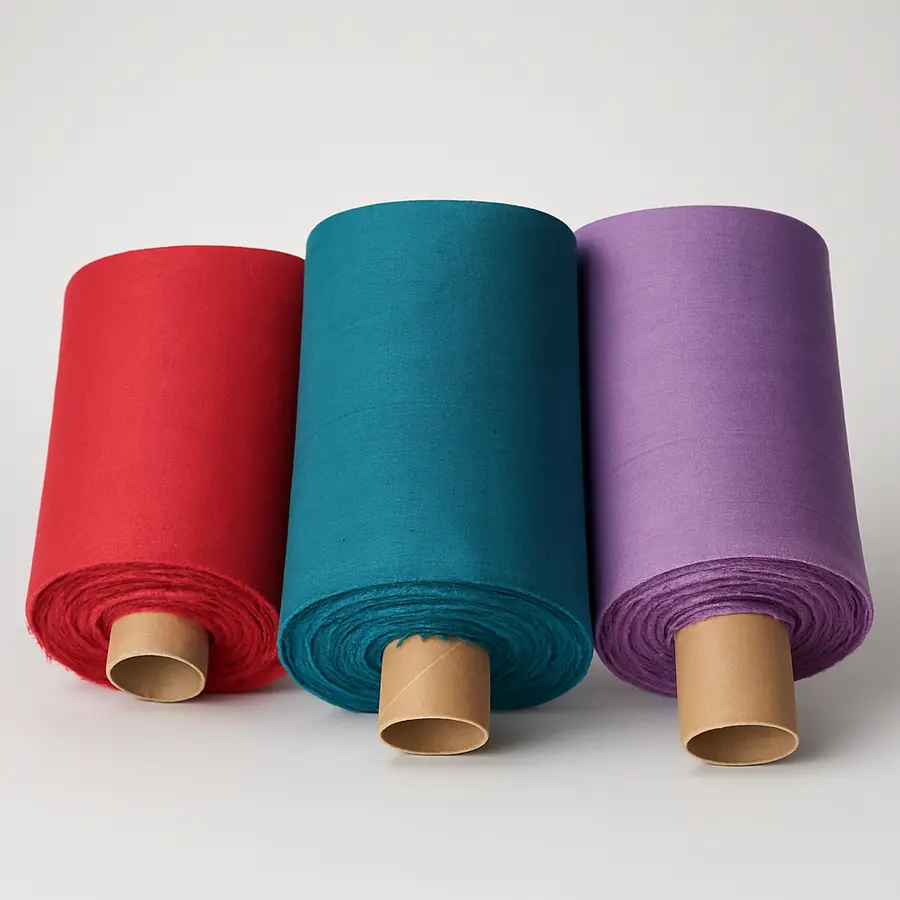 TEXTIL - metráž praporovina bavlna , 1.JAK. , červená do cihlové